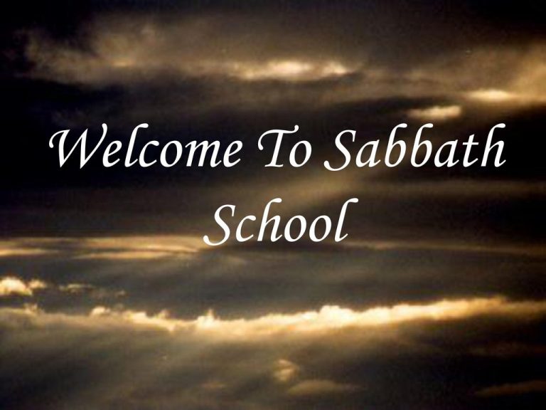 Welcome To Sabbath School